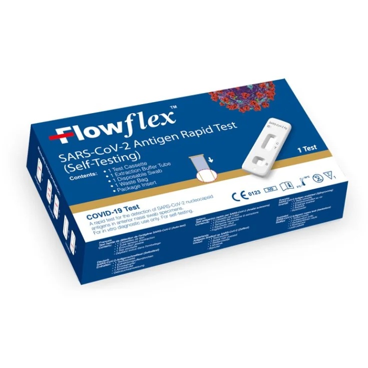 Flowflex-Schnelltest für Covid-19, Sars-CoV-2 zur Selbstdiagnose mit qualitativer Antigenbestimmung