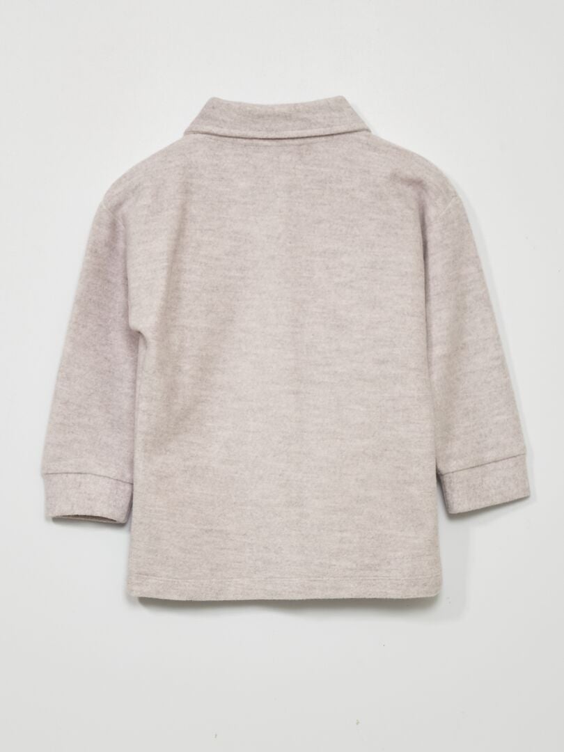 Zacht gebreid overshirt - PAARS