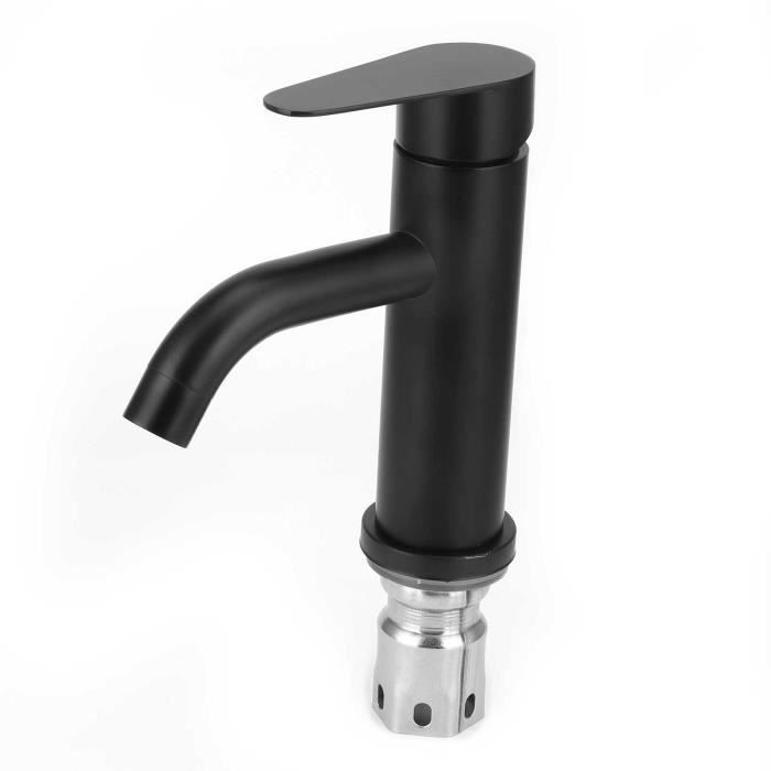 VINGVO Mitigeur Robinet d'évier de comptoir en acier inoxydable pour robinet mélangeur de bassin G1 / 2 pour cuisine de salle de