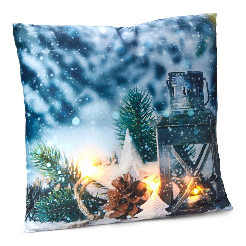 Hjemmepute 45x45 cm med LED-lys, naturlig motiv