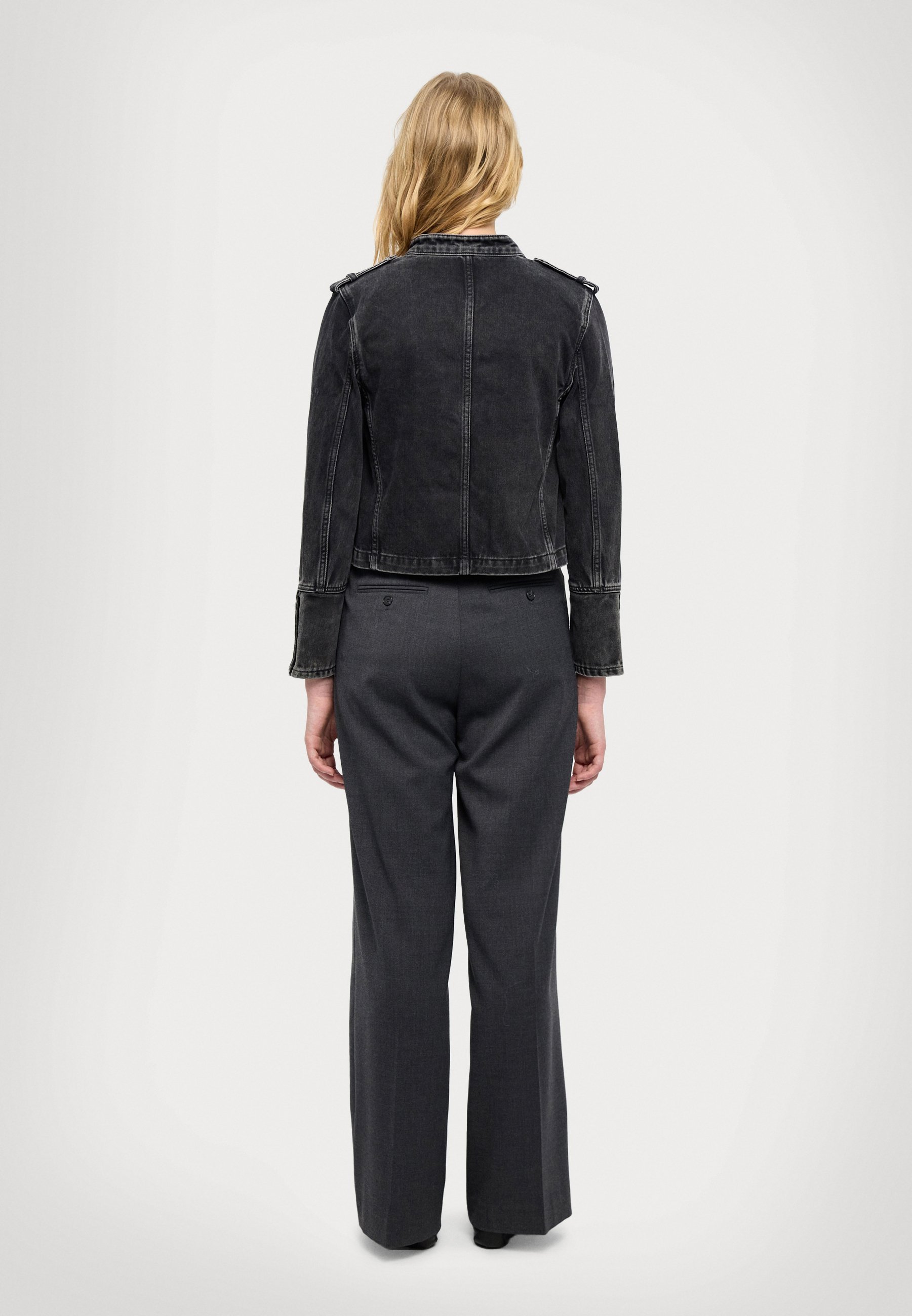 The Kooples BLOUSON - Denimjack - zwart gewassen