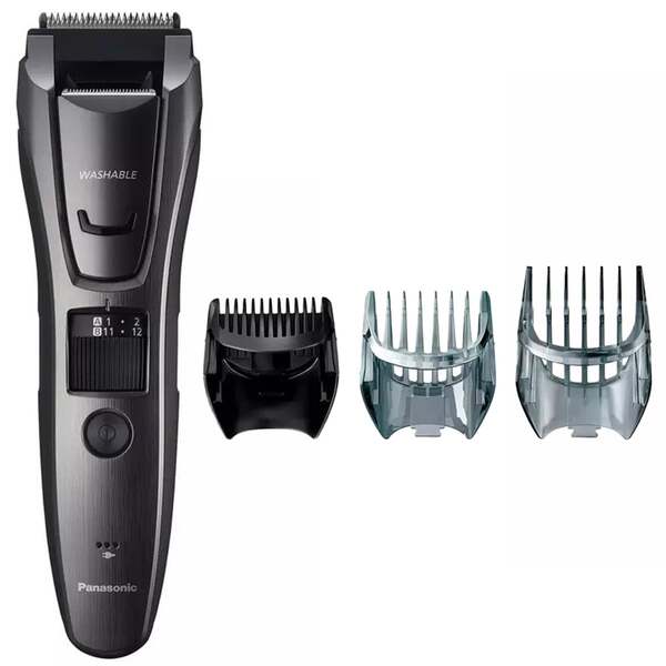 Rifinitore elettrico per capelli, barba e corpo Panasonic ER-GB62, utilizzabile sia a secco che sotto la doccia.