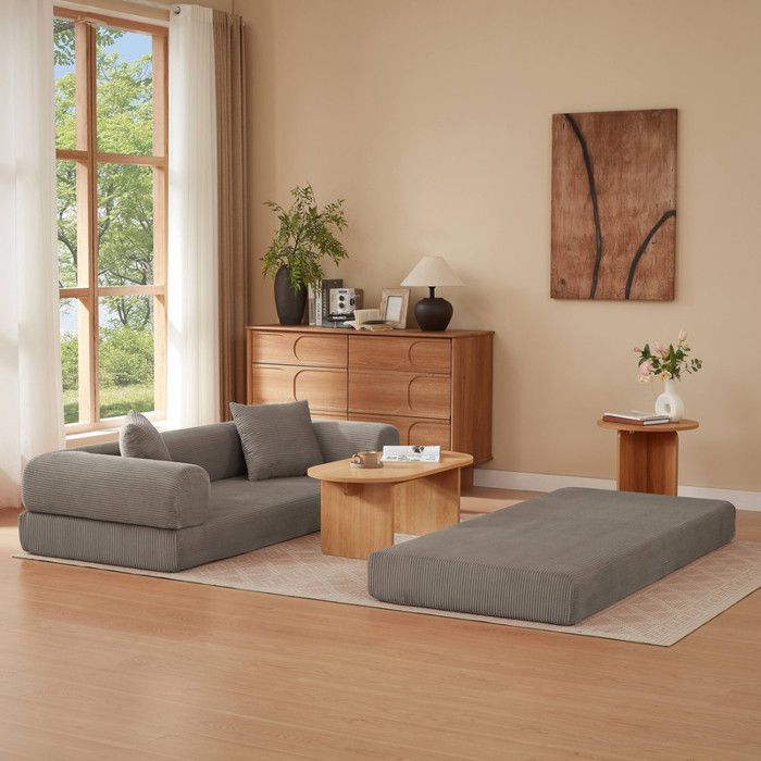 Canapé Modulable 3 Places Sans Structure,Canapé Convertible Multifonctionnel Moderne, Petit Canapé 3 Places, Canapé Salon,taupe