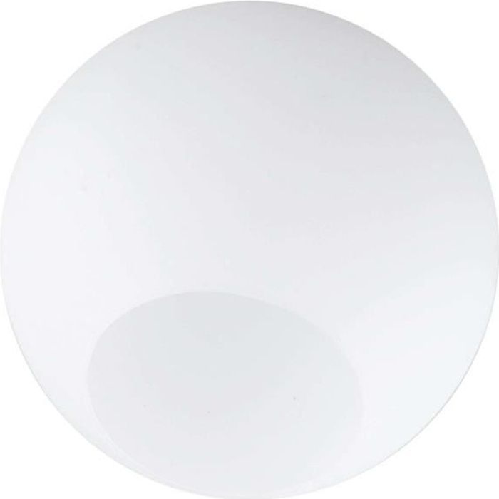 Abat-jour globe en verre - HOMYL - D13cm - Blanc laiteux - Pour plafonnier et appliques - Classique