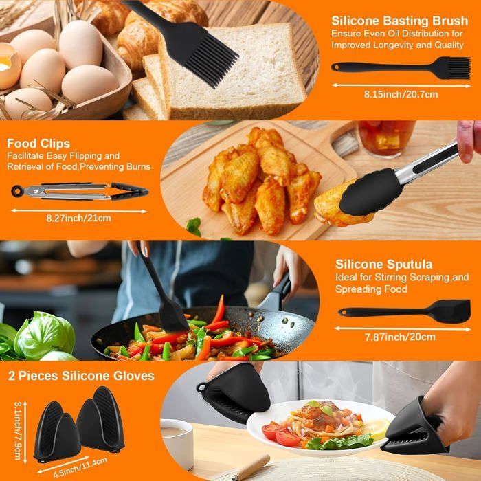 Accessoires Air Fryer - ZIG-ZAG TERRITOIRES - Cosori Dual Zone 10L - Réutilisables - Plat et Grille - 3 pièces