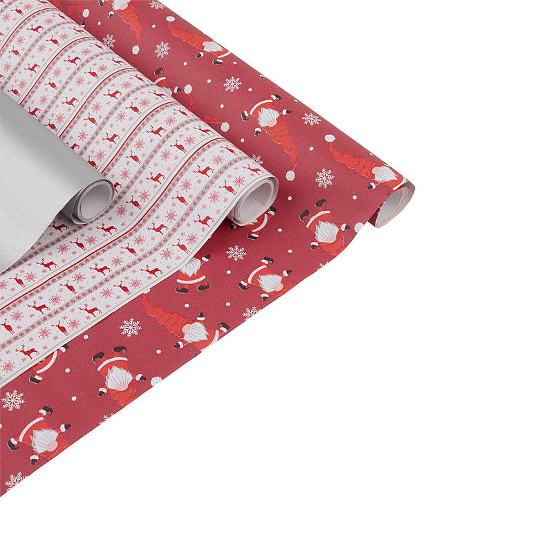 Set per impacchettare la casa Carta, nastri ed etichette, Natale