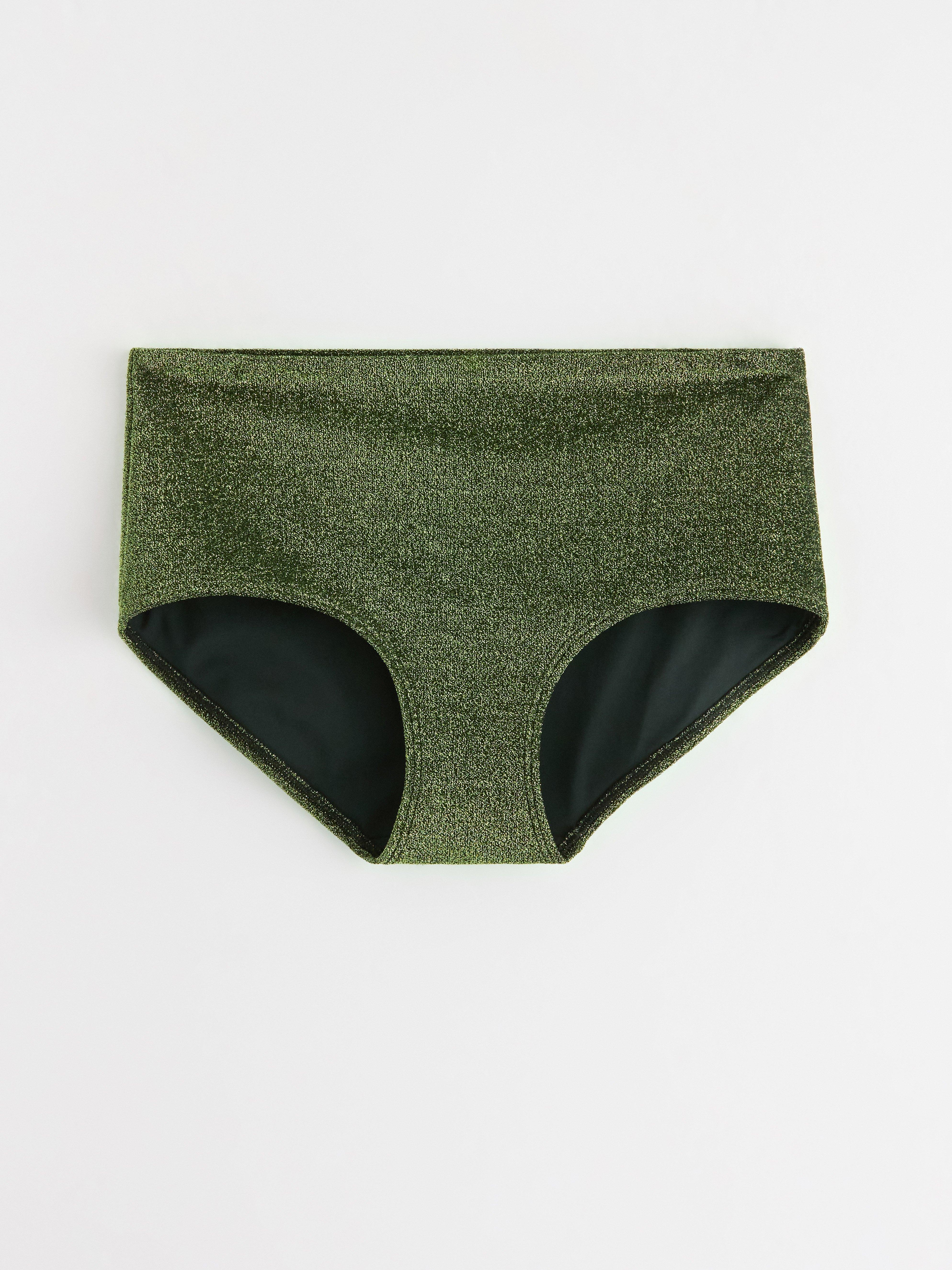 Csillogó bikini alsó Light Dusty Green