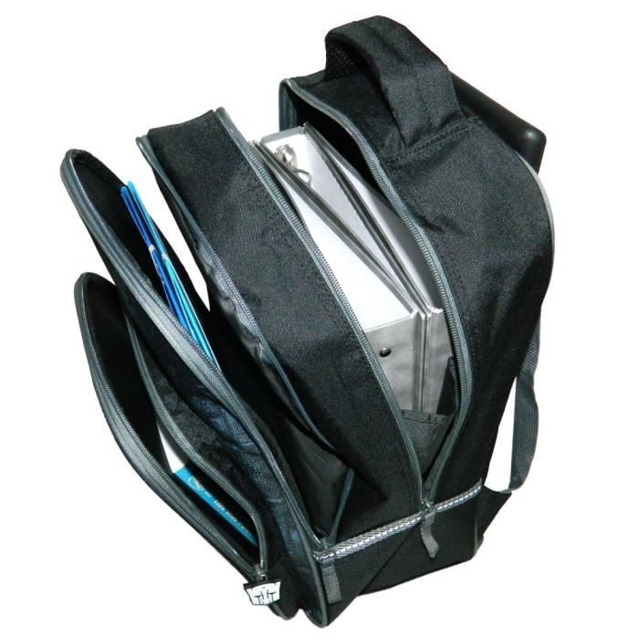 Transformers-Rollrucksack – Schwarz – 300D Polyester – 2 Fächer – Ergonomisch