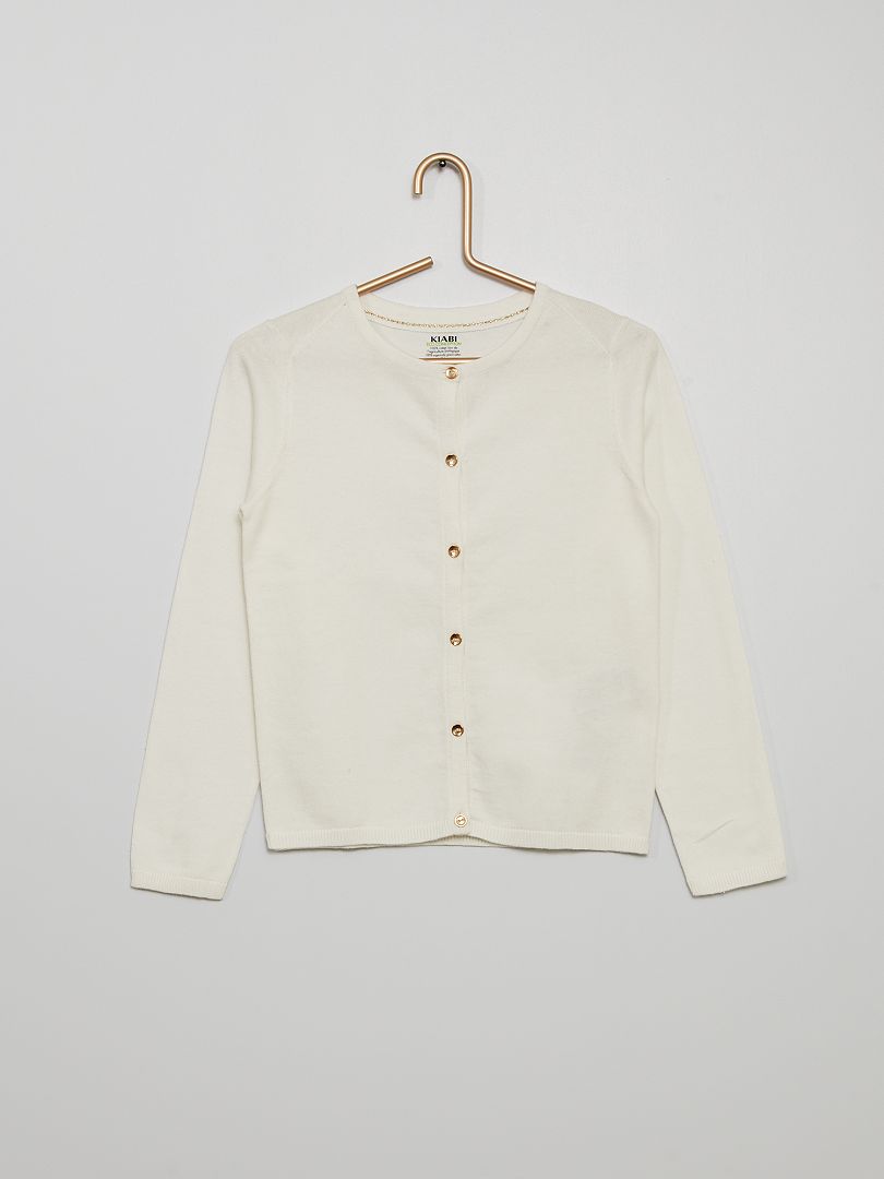 Fijngebreid vest - Wit
