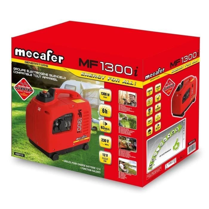 Gerador inversor MECAFER MF1300I de 1300 W