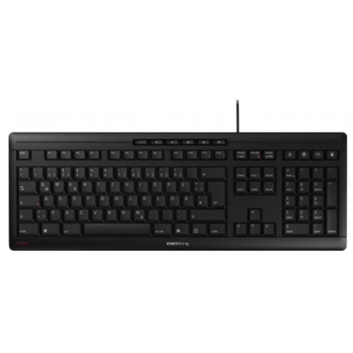 Cherry Stream Keyboard - Black - AZERTY - Shortcut Keys - Wired