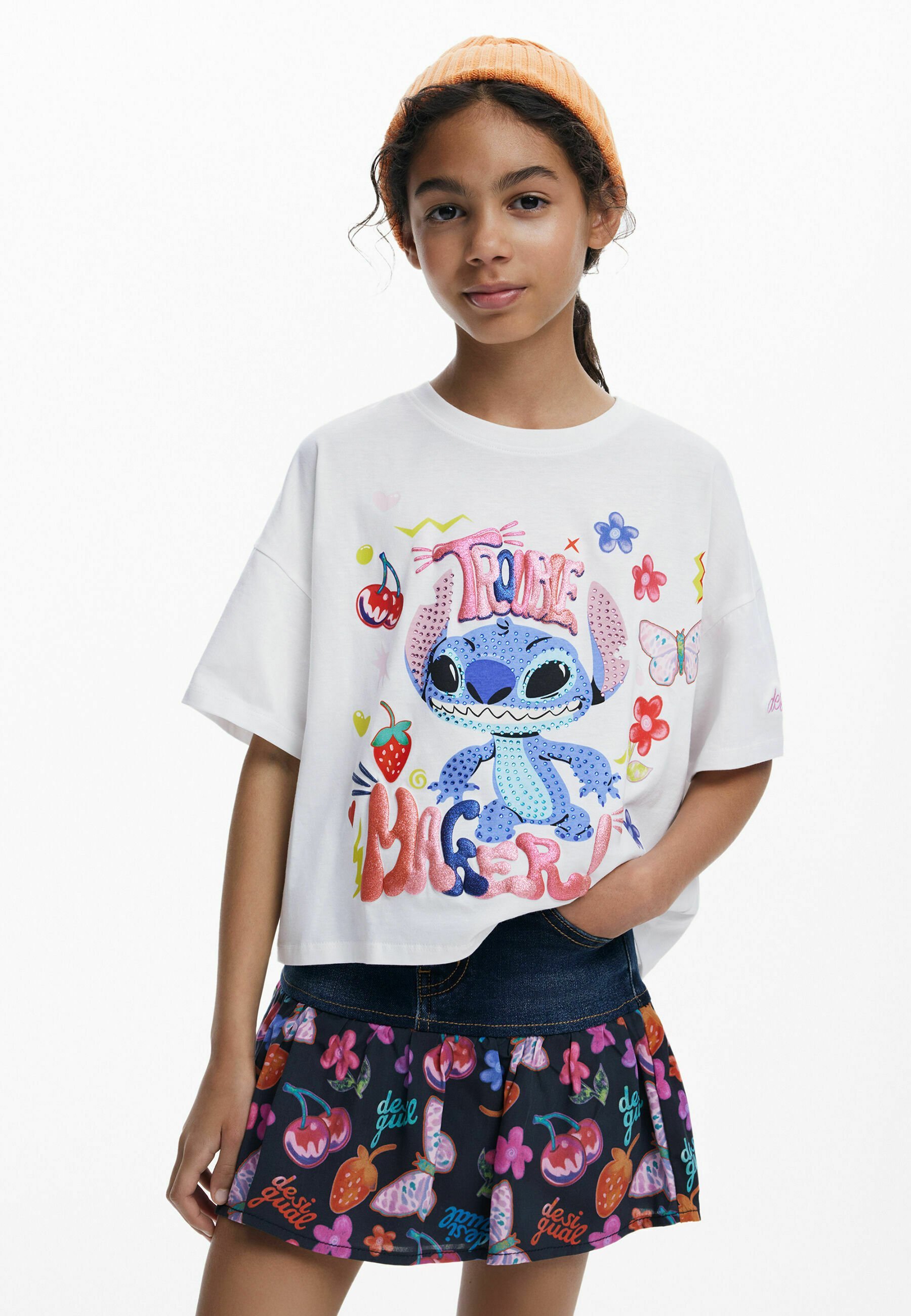 Desigual RUFFLE - Spódnica jeansowa - niebieska