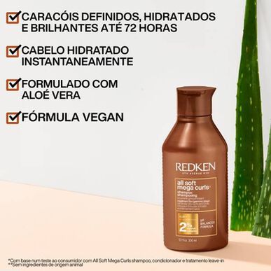 Redken All Soft Mega Curls sjampo for tørt, krøllete og bølgete hår 300 ml