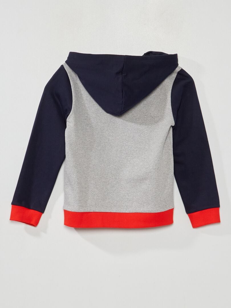 Mario Hoodie - Grijs/Marineblauw