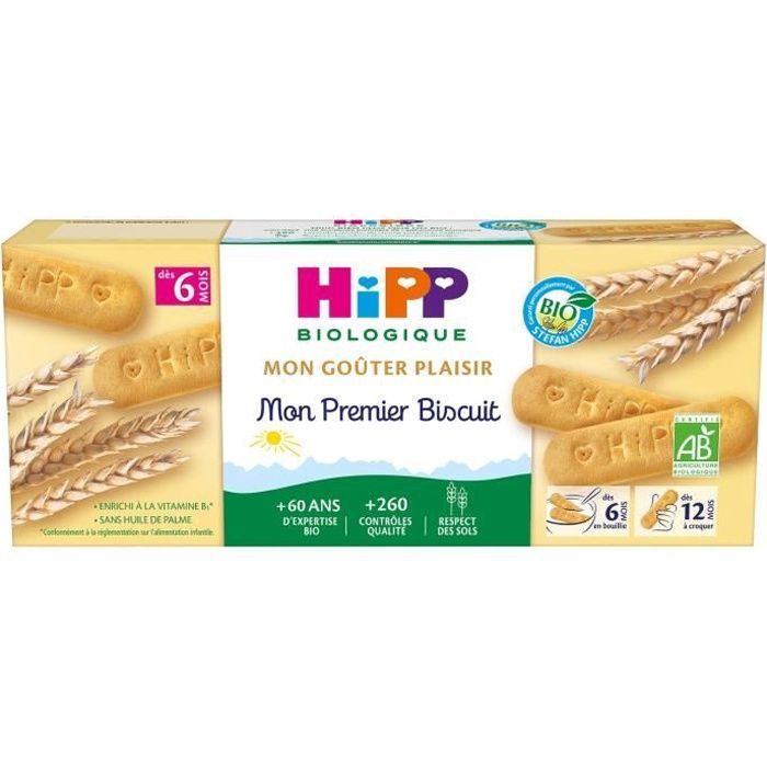 Hipp Bio Mon Goûter Plaisir Mon Premier Biscuit +6m 180g