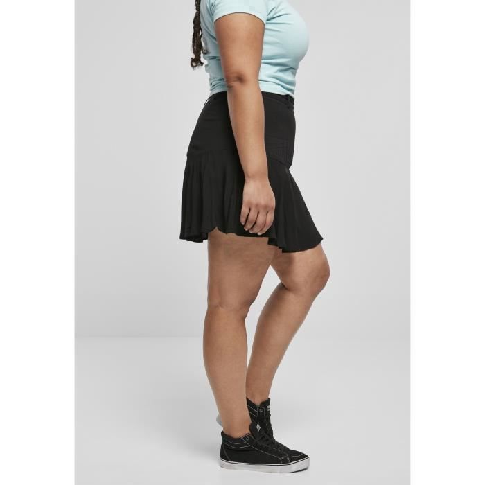 Falda de mujer - URBAN CLASSICS - Mini - Viscosa - Negra - Talla XL