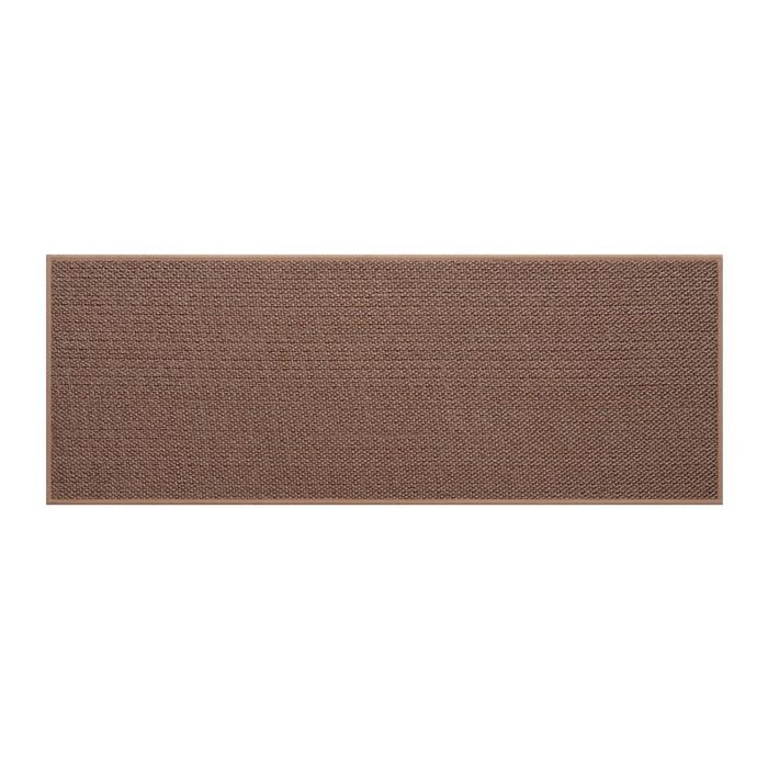 Tapis de cuisine antidérapant et absorbant – Tressé TPR, brun clair 45x180 cm, résistant aux taches et lavable, épais