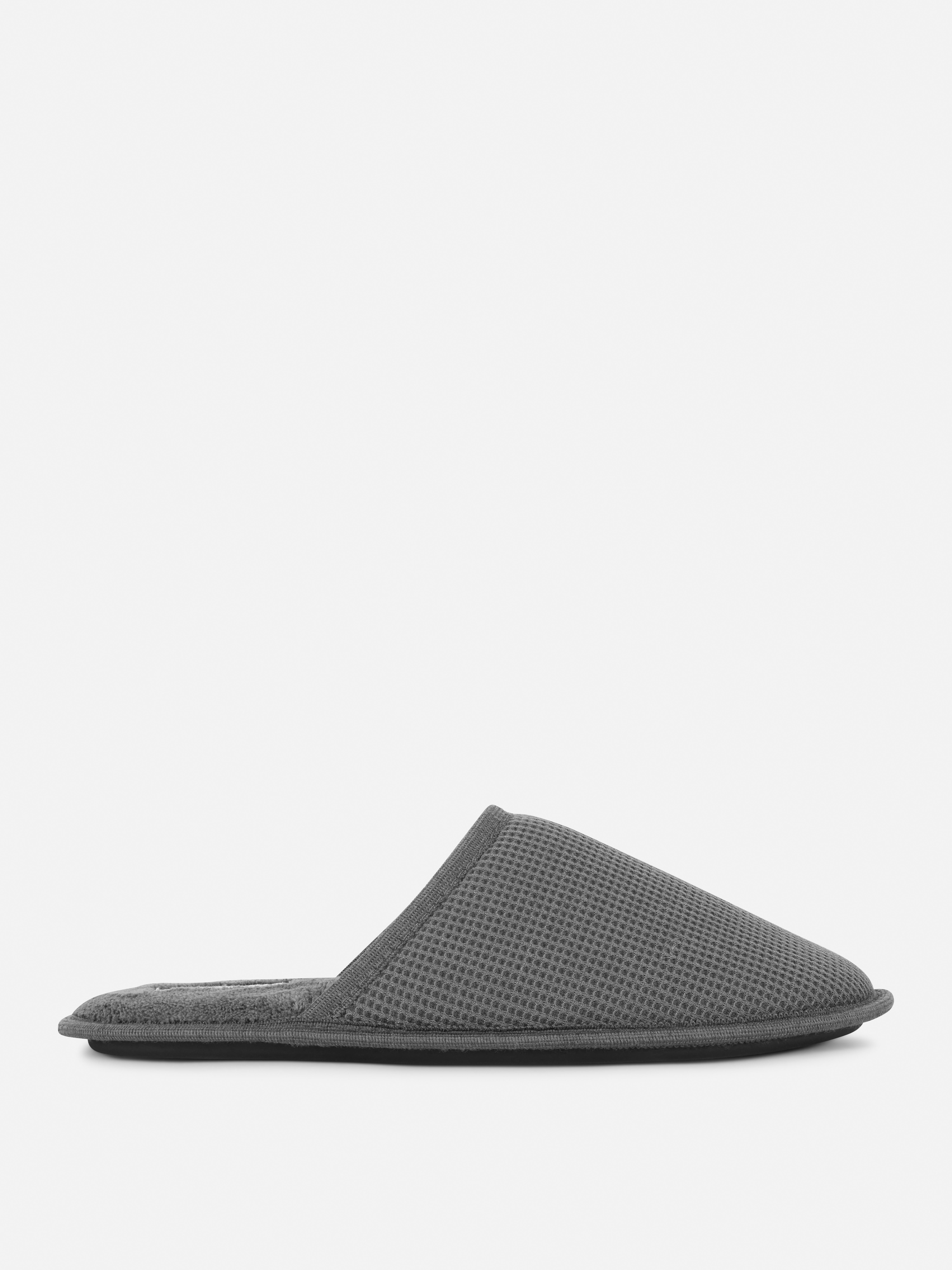Papuci cu textură waffle Papuci slip-on cu talpă plată și parte superioară cu textură waffle