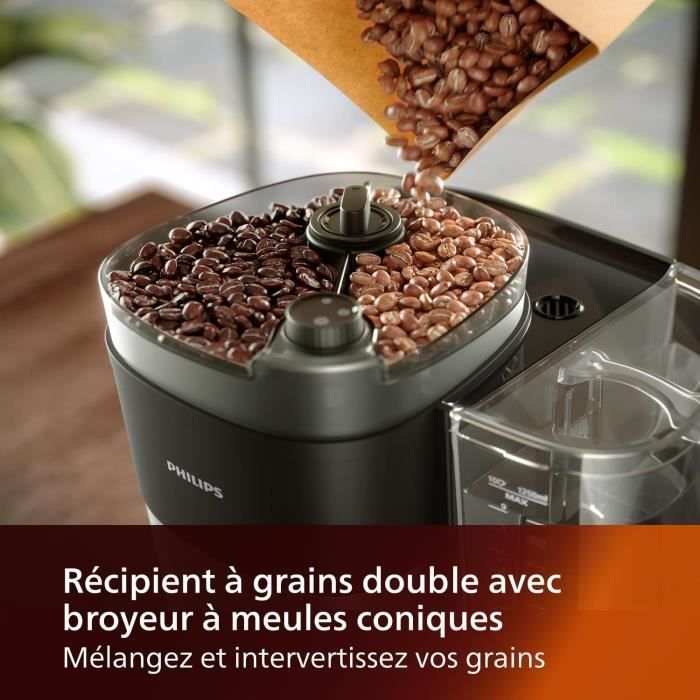Macchina per caffè filtro - PHILIPS - Tutto in 1 - Macinacaffè conico - 1,25 L - Dosaggio intelligente