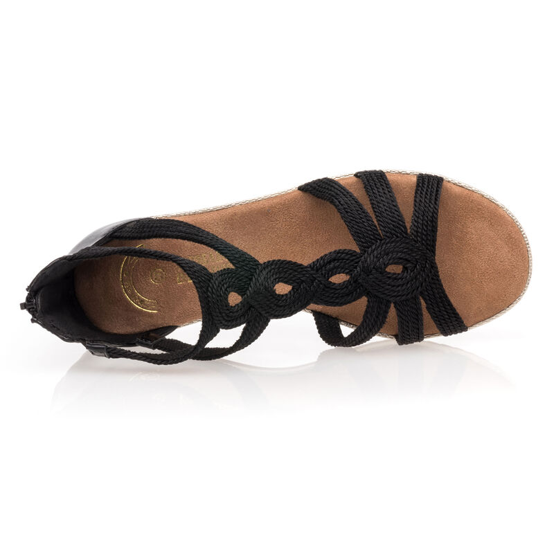 Sandali neri da donna / Scarpe aperte in punta
