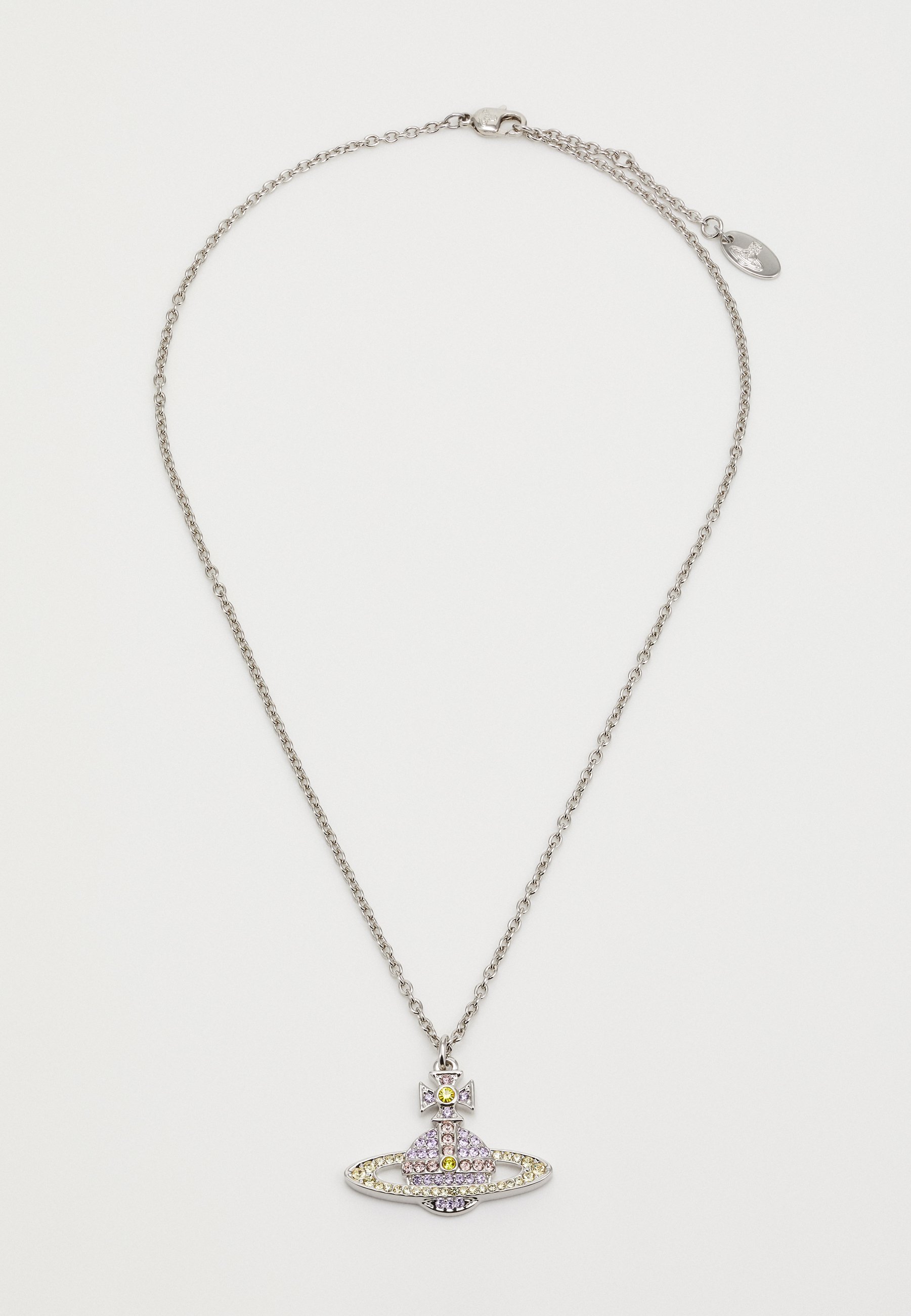 Vivienne Westwood KIKA PENDANT - Halsketting - silver-coloured/violet,vintage rose,jonquille,cit