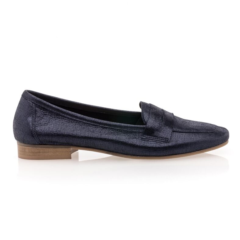 Blaue Damen-Loafer/Bootsschuhe
