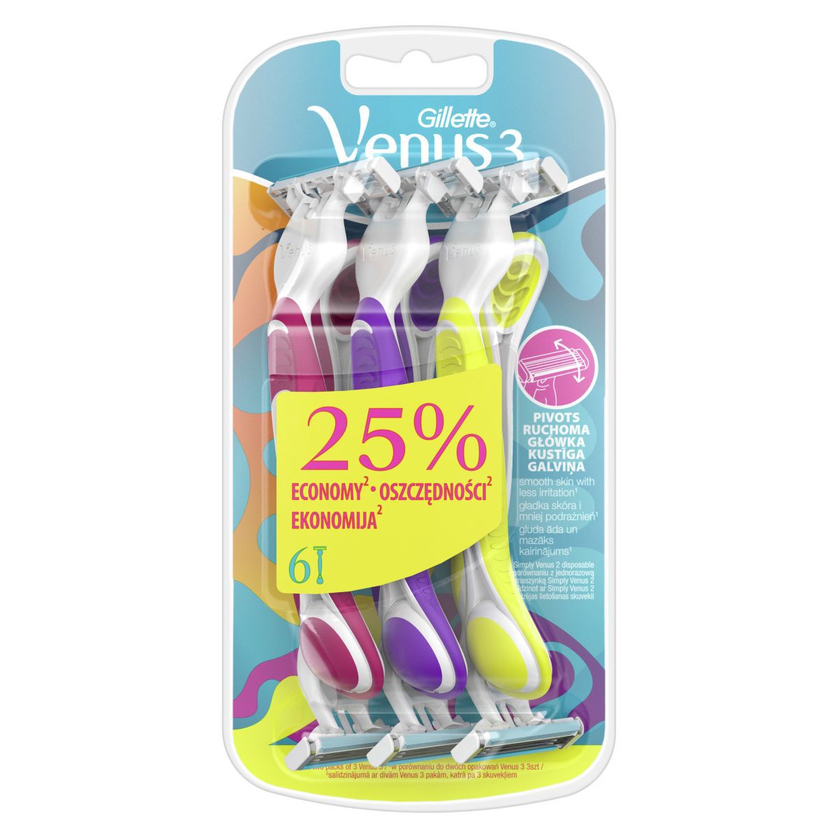 Dámské holicí strojky Gillette 6 ks Simply Venus 3