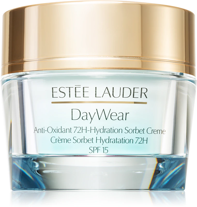 Estée Lauder DayWear Anti-Oxidant 72H-Hydration Sorbet Creme, um creme-gel leve para pele normal e mista.