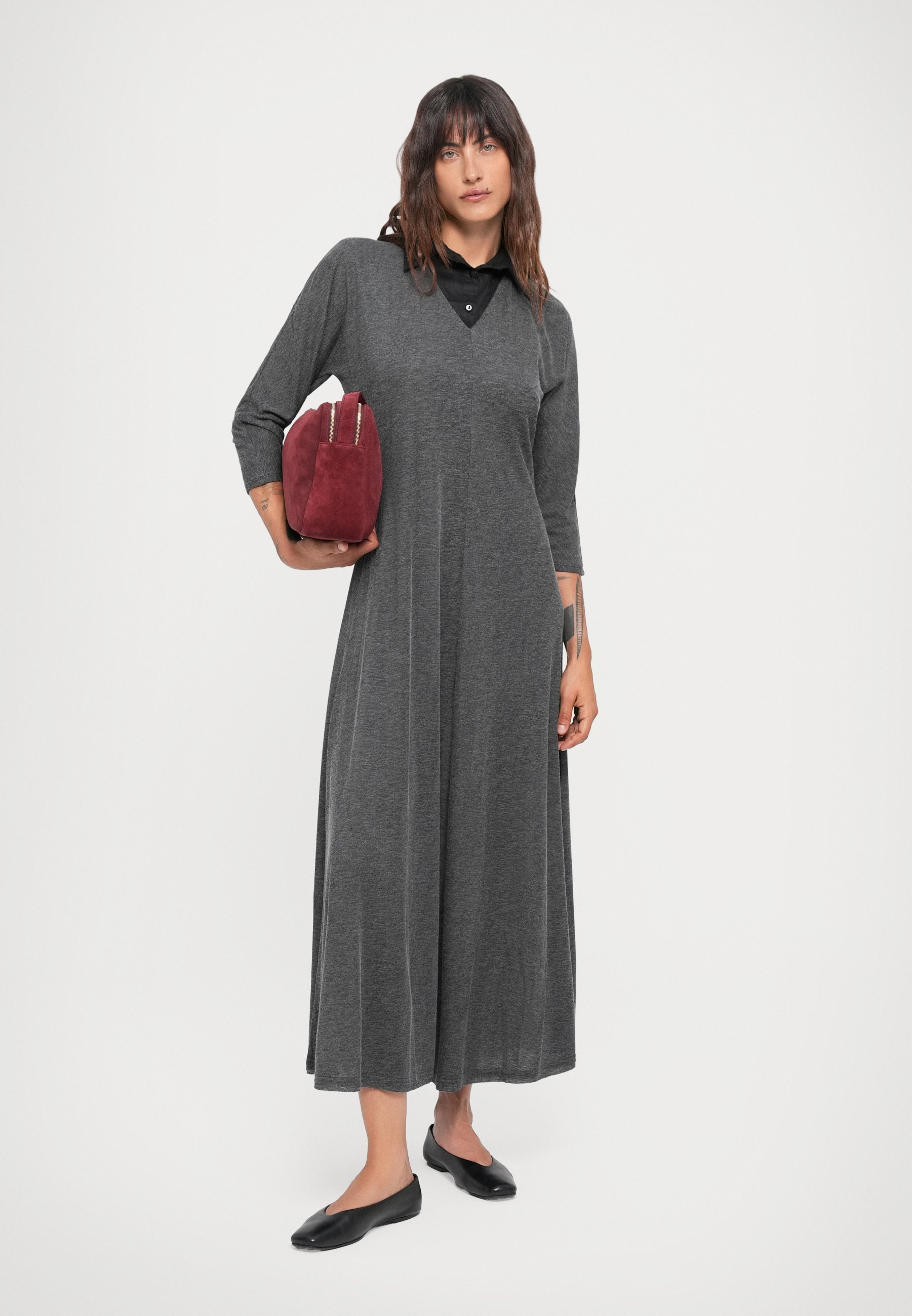 Robe Proenza Schouler White Label LIVIA - Robe en jersey - Gris anthracite chiné