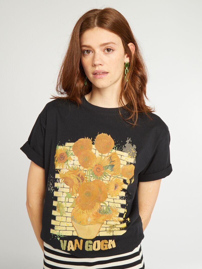Camiseta com estampa da 'National Gallery' - PRETA