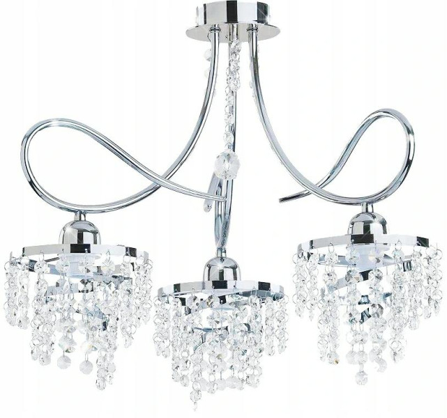 Żyrandol kryształowy Crystal 3xE27 lampa sufitowa do salonu