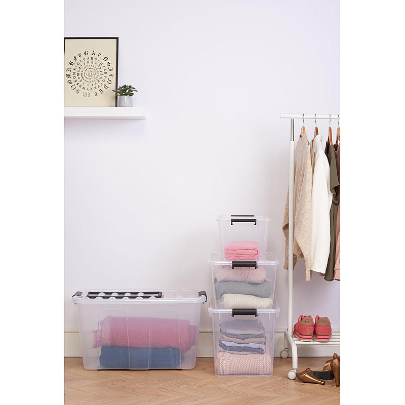 Oppbevaringsboks til hjemmet Oppbevaringsboks med lokk 8 liter L34,5 x B22,5 x H15,8 cm