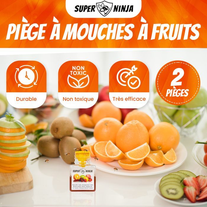 Trampa para moscas - Super Ninja - FFN49494 - 12 trampas