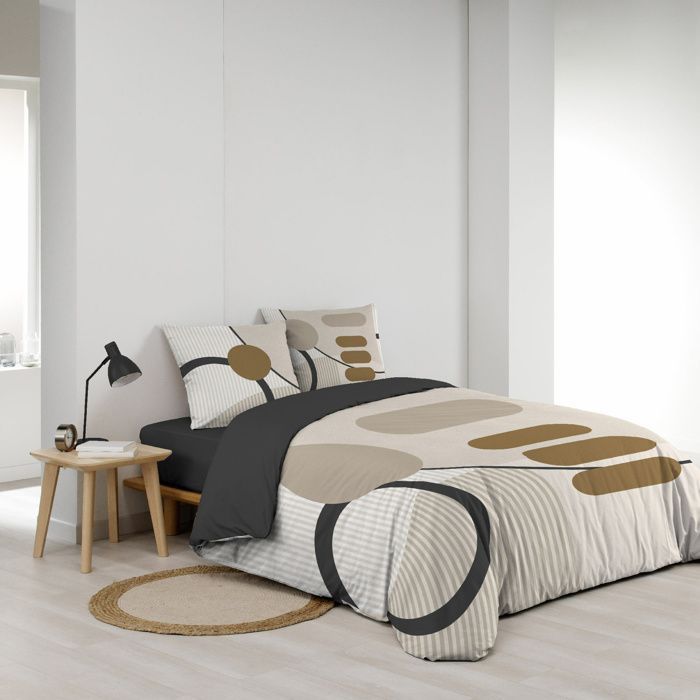 Copripiumino SANTANA in cotone naturale, 240 x 220 cm, 100% cotone, 42 fili/cm² + 2 federe 63 x 63 cm