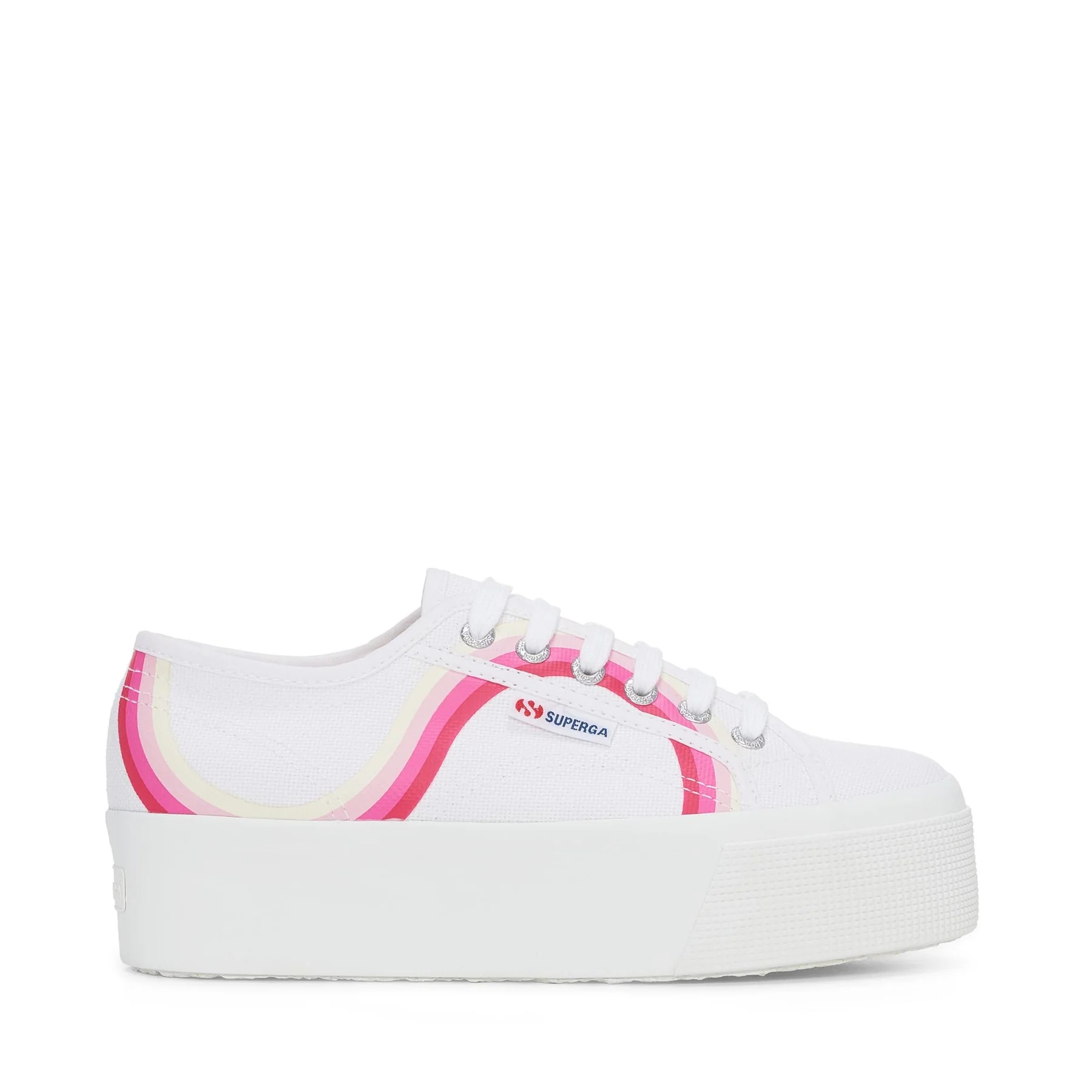 2790 ROUND STRIPES-WHITE-SHADED PINK