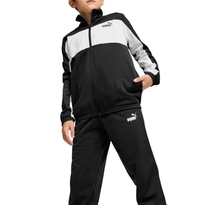 Tuta sportiva Puma da ragazzo con blocchi di colore in poliestere, colore nero, codice 687361-01