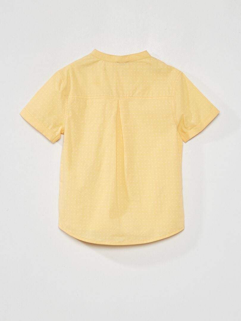 Camisa de manga curta estampada - AMARELA