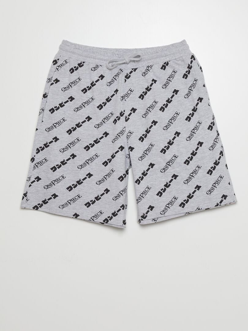 Pijama curto de uma peça - 2 peças - Cáqui