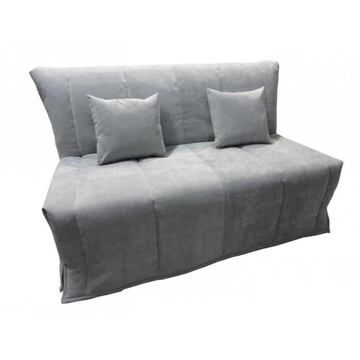 Sofá-cama conversível FLO na cor cinza pérola, 140*200cm, com colchão de conforto BULTEX.
