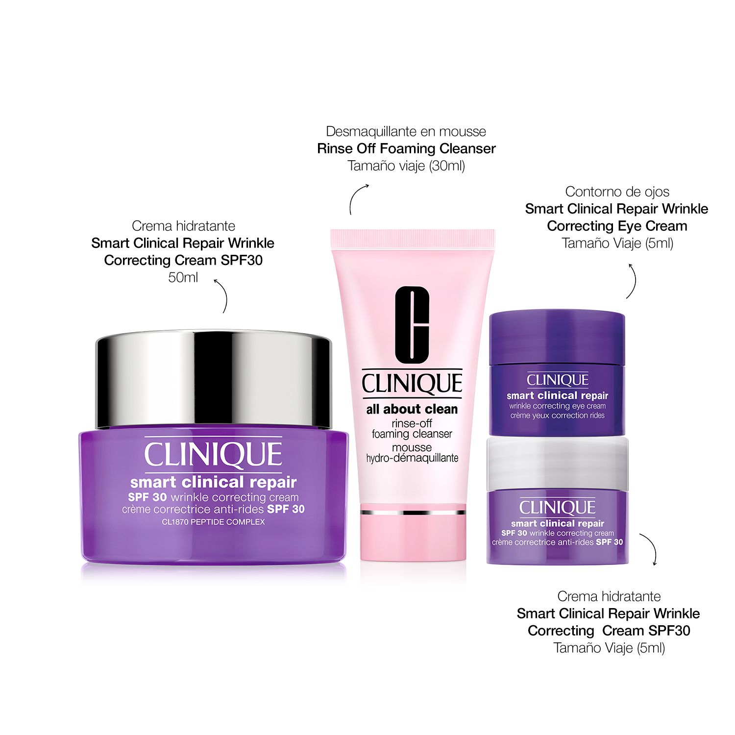 Darčeková sada krému proti vráskam Smart Clinical Repair SPF30 s 3 darčekmi Luxusné darčekové sady
