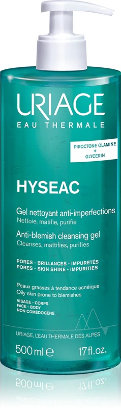 Uriage Hyseac tīrīšanas gels, maigs tīrīšanas gels sejai un ķermenim