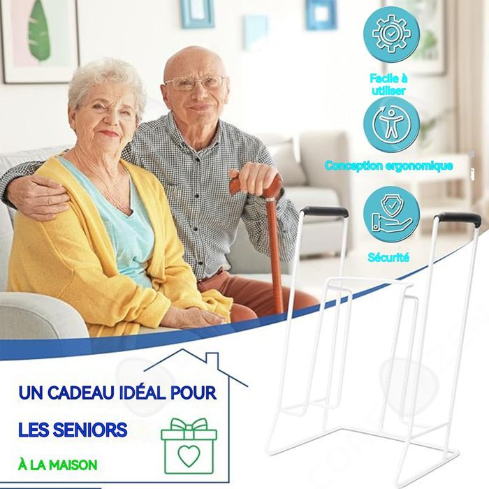 Deslizador de calcetín C, fácil de poner y quitar para personas con movilidad reducida.