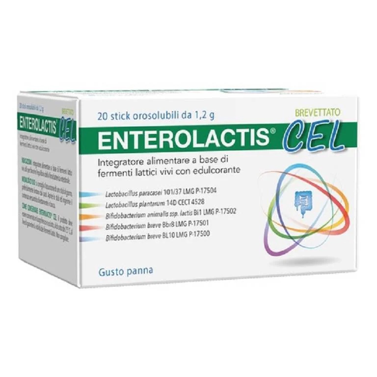 ENTEROLACTIS Suplemento alimentar Enterolactis Cel Live Lactic Ferments 20 sachês solúveis para administração oral