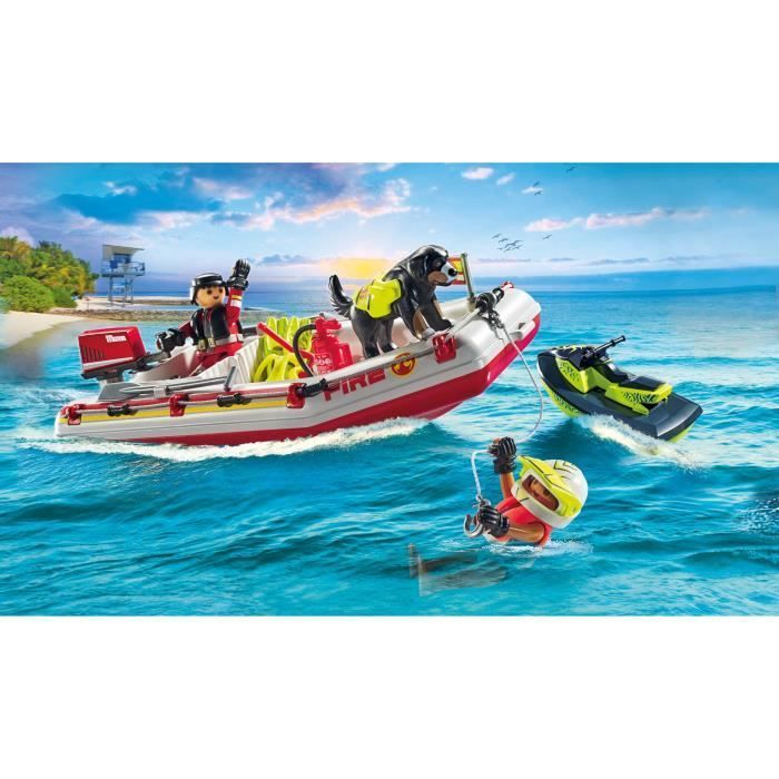 PLAYMOBIL 71464 Fireboat and Jet Ski - Action Heroes - Firefighters - Ages 4+