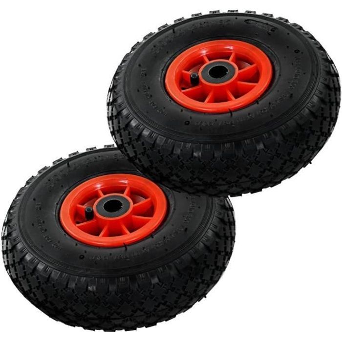 Rueda para carretilla - vidaXL - 3.00-4 - Caucho - Paquete de 2 - Dimensiones 260 x 85 mm