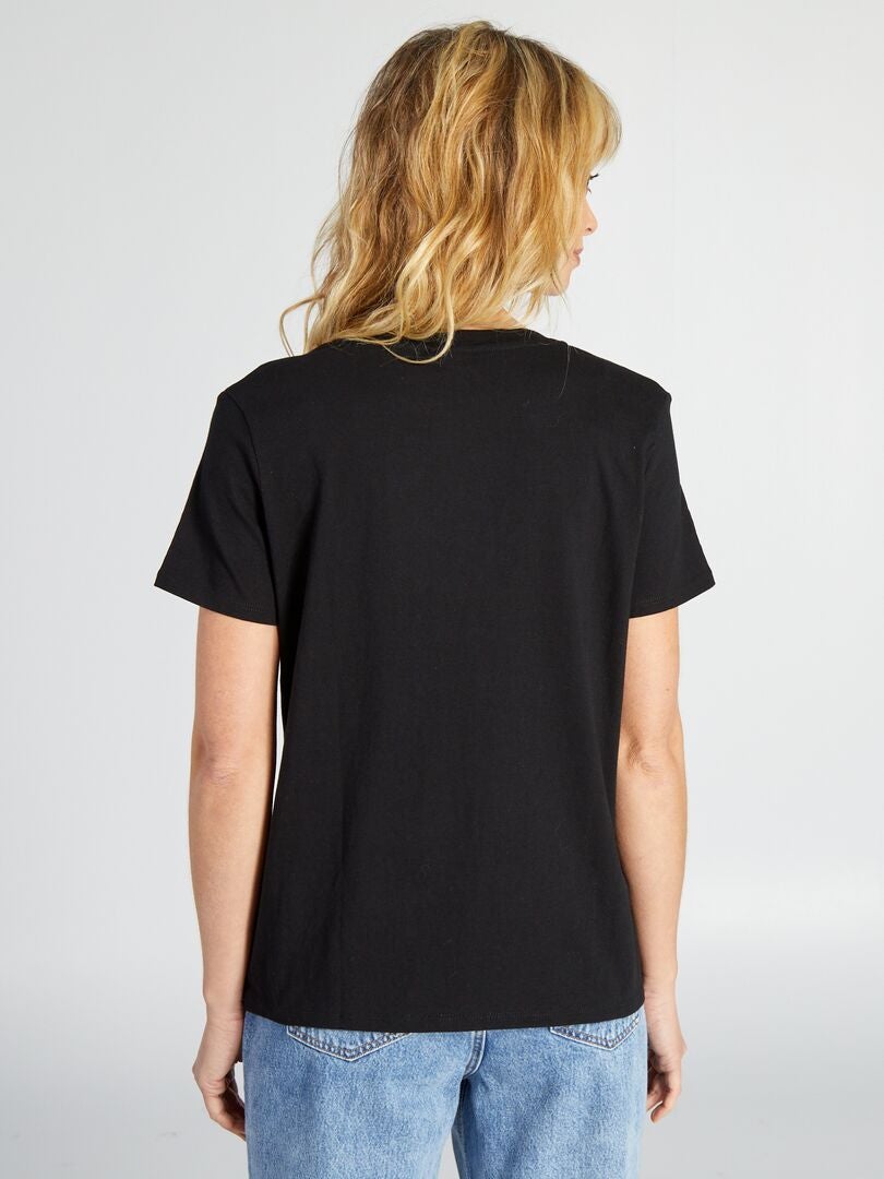 Eenvoudig T-shirt - zwart
