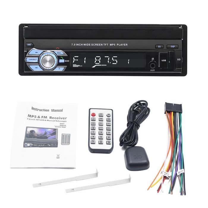 Autoradio UVERBON Bluetooth con GPS, lettore MP5, touchscreen da 7