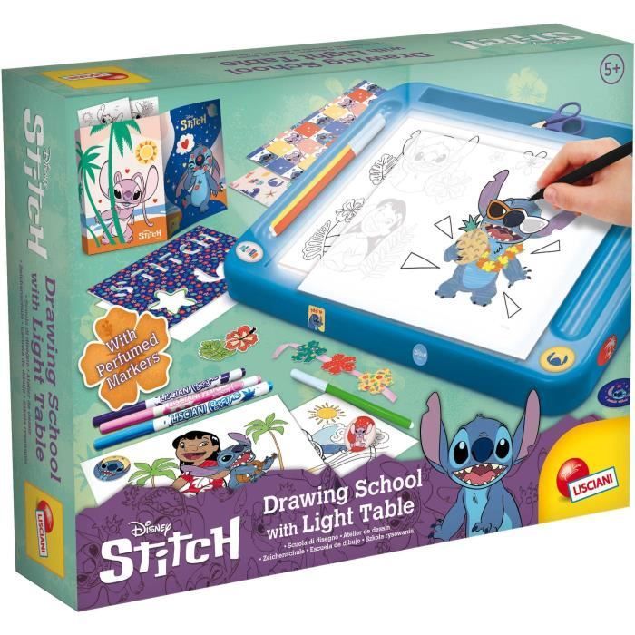 Kit da disegno - LISCIANIGIOCHI - STITCH - Tavolo luminoso - Modelli, pennarelli