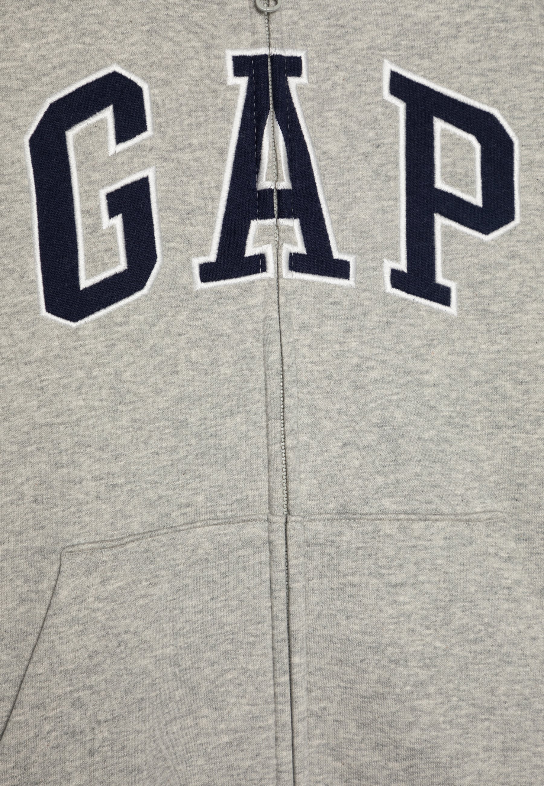 Felpa con cappuccio e zip GAP Kids Relaxed con logo GAP - Felpa con zip - grigio chiaro mélange
