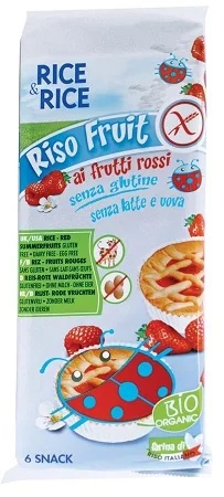 PROBIOS Rice&Rice Riso Fruchtsnack mit roten Früchten, glutenfrei, 6 x 33 g